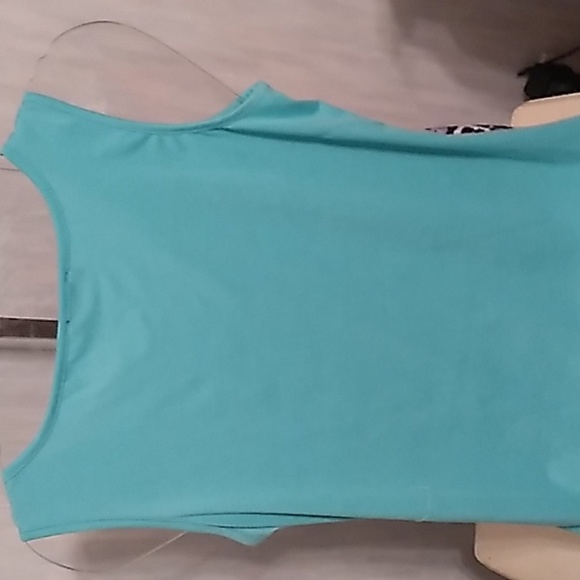 COEUR VOGUE Med Blue with Grey Leopard Design Tank Top - Picture 7 of 8